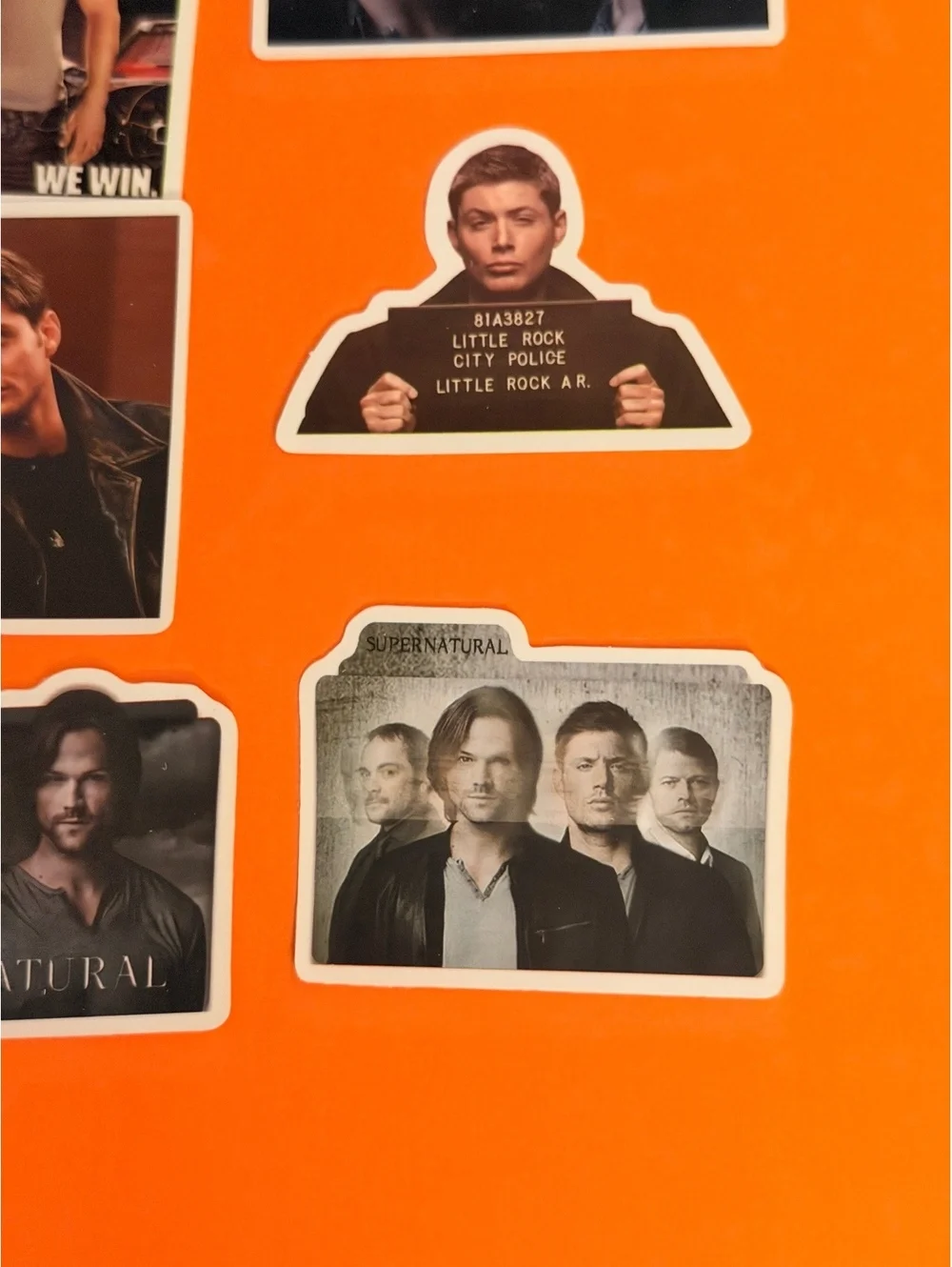 Waterproof stickers 6. Cas, Crowley, Dean, Sam